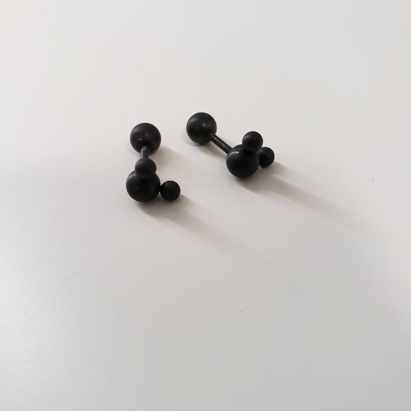 Black Mickey Mouse Earrings - Picture 1 of 1